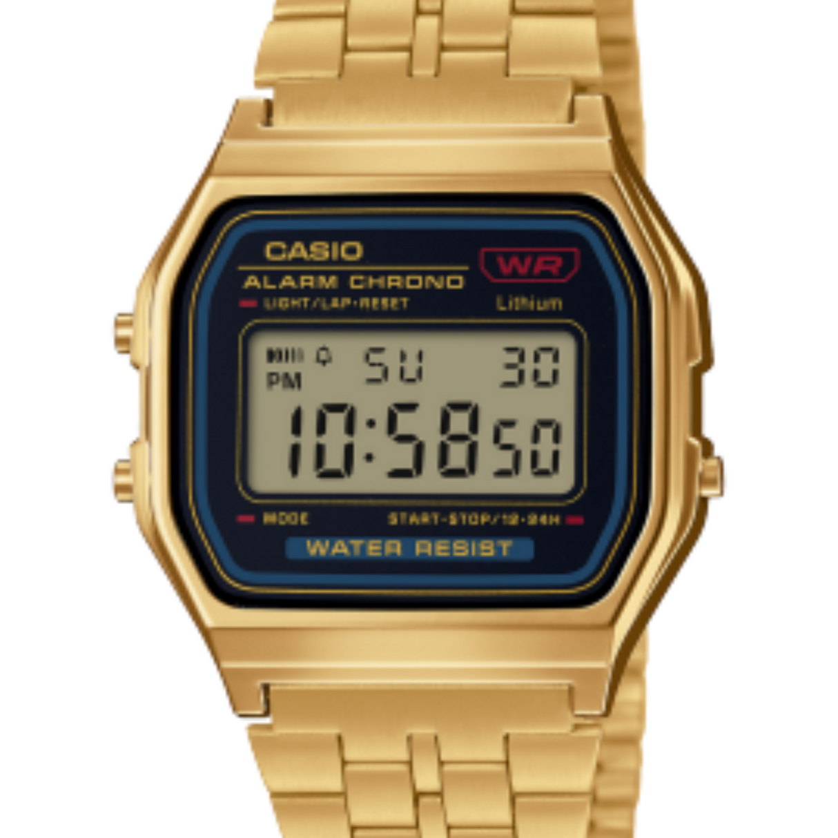RELOJ DIGITAL UNISEX A159WGEA-1DF CASIO DORADO CLASICO