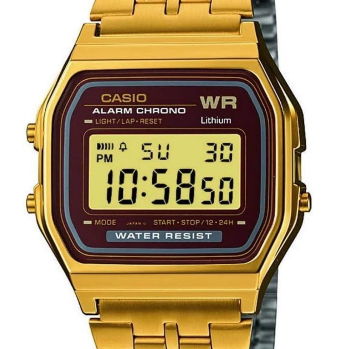 RELOJ DIGITAL UNISEX A159WGEA-5DF CASIO DORADO CLASICO 1030123