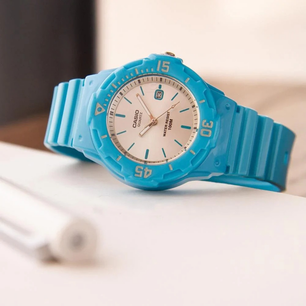 RELOJ ANALOGICO MUJER LRW-200H-2E3VCF CASIO CELESTE SPORT 1030135