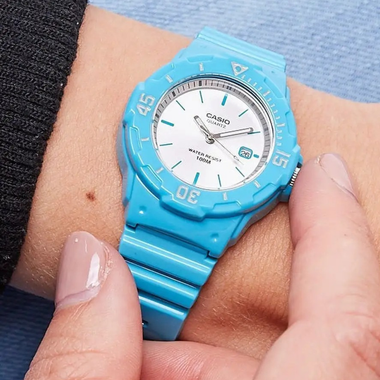 RELOJ ANALOGICO MUJER LRW-200H-2E3VCF CASIO CELESTE SPORT 1030135