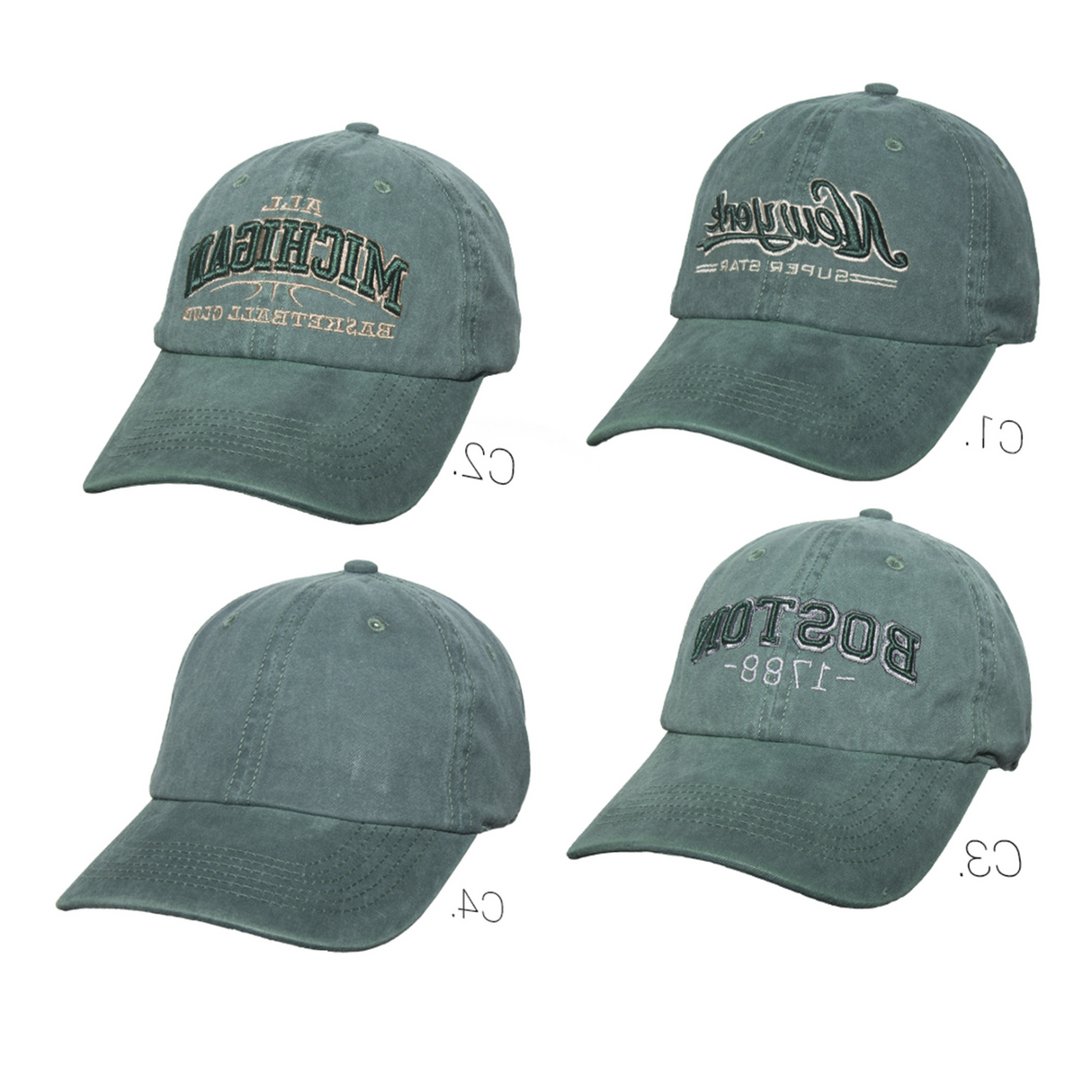 GORRA PRELAVADA UNISEX 3PRS008 SUNTIME VERDE SPORT 1030058