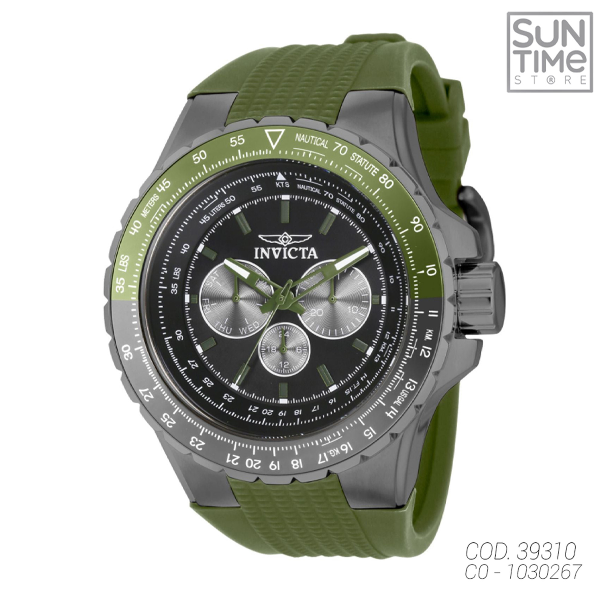 RELOJ ANALOGICO HOMBRE 39310 INVICTA	VERDE SPORT 1030267