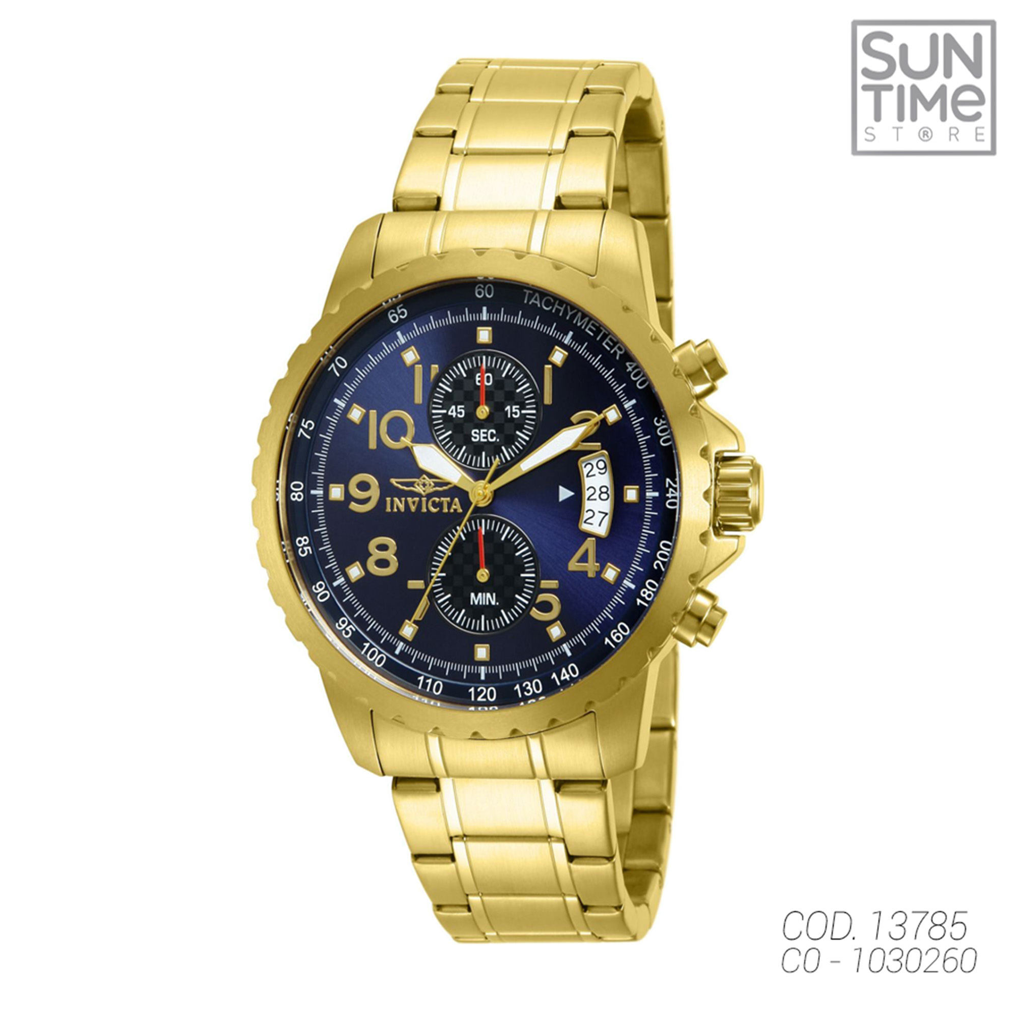 RELOJ ANALOGICO HOMBRE 13785 INVICTA	DORADO CLASICO 1030260