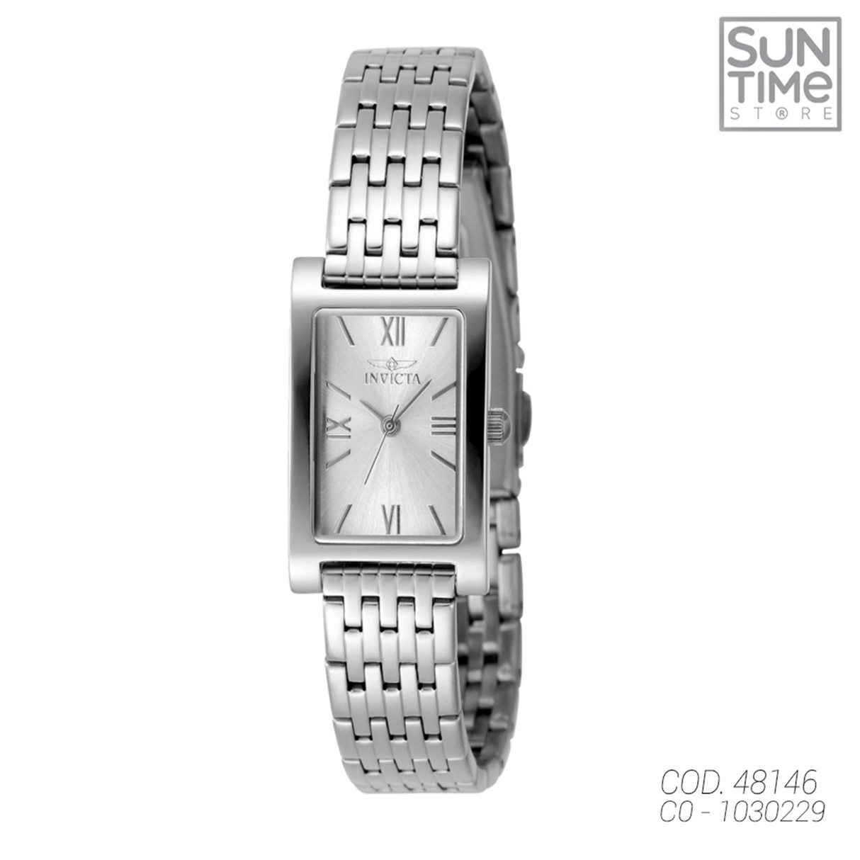 RELOJ ANALOGICO MUJER 48146 INVICTA PLATEADO CLASICO 1030229