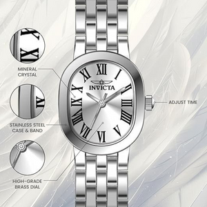 RELOJ ANALOGICO MUJER 48138 INVICTA PLATEADO CLASICO 1030228
