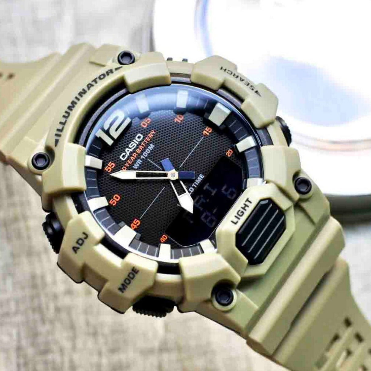 RELOJ ANALOGICO HOMBRE HDC-700-3A3VDF CASIO BEIGE SPORT 1030561