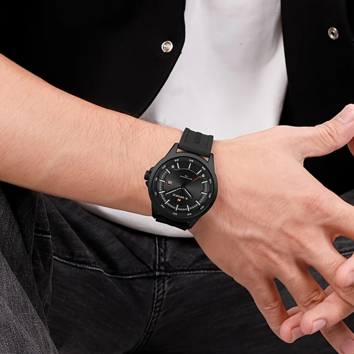 RELOJ ANALOGICO HOMBRE NF9248L NAVIFORCE NEGRO CASUAL 1030936