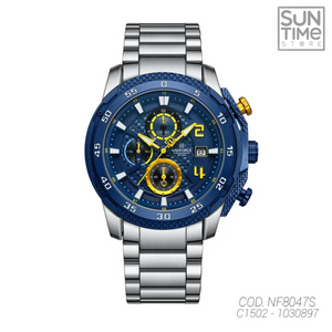 RELOJ ANALOGICO HOMBRE NF8047S NAVIFORCE PLATEADO CLASICO 1030897