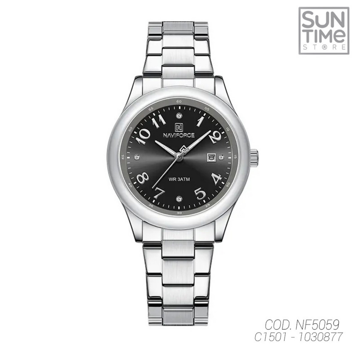 RELOJ ANALOGICO MUJER NF5059 NAVIFORCE PLATEADO CLASICO 1030877