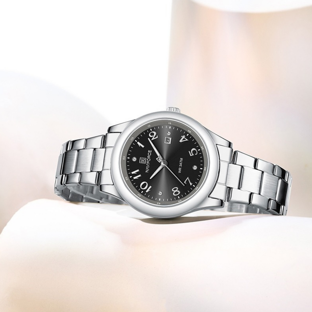 RELOJ ANALOGICO MUJER NF5059 NAVIFORCE PLATEADO CLASICO 1030877