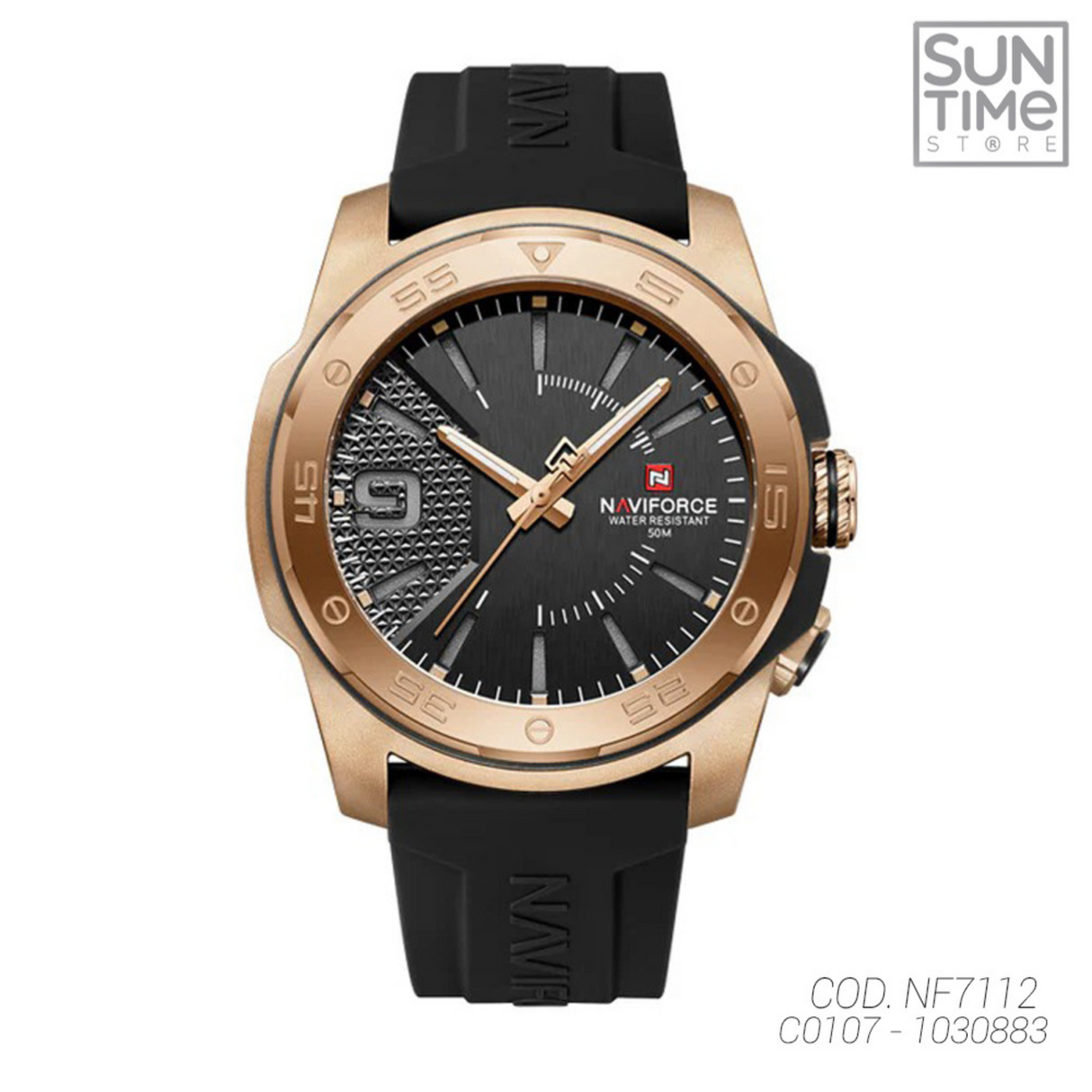 RELOJ ANALOGICO HOMBRE NF7112 NAVIFORCE NEGRO CASUAL 1030883