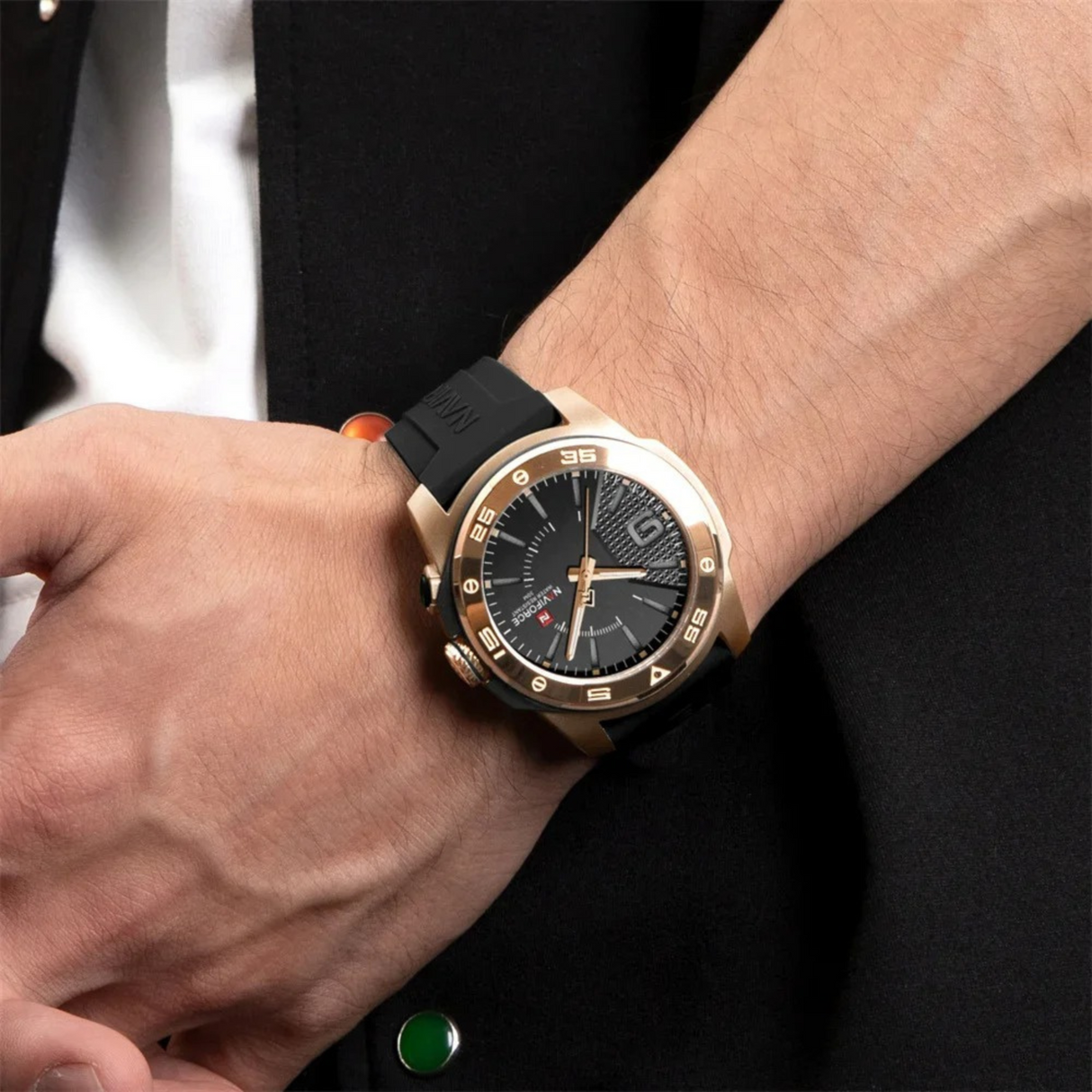 RELOJ ANALOGICO HOMBRE NF7112 NAVIFORCE NEGRO CASUAL 1030883