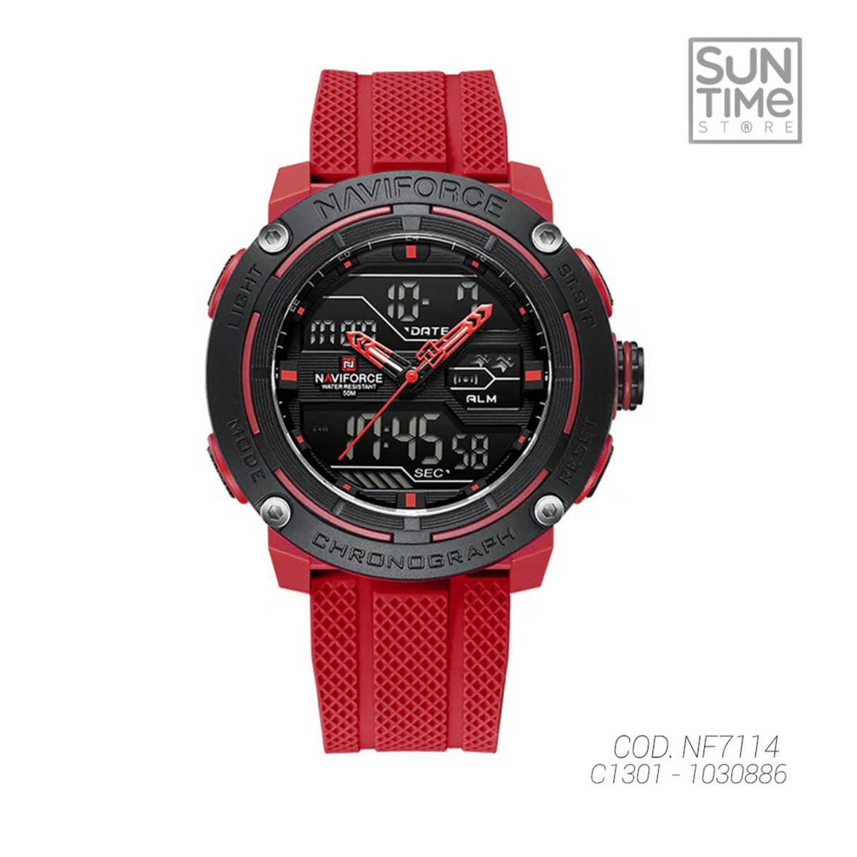 RELOJ ANALOGICO HOMBRE NF7114 NAVIFORCE ROJO CASUAL 1030886
