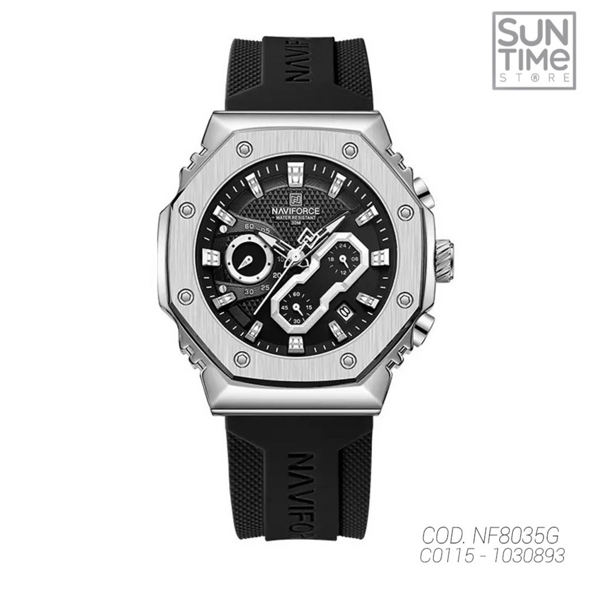 RELOJ ANALOGICO HOMBRE NF8035G NAVIFORCE NEGRO CASUAL 1030893