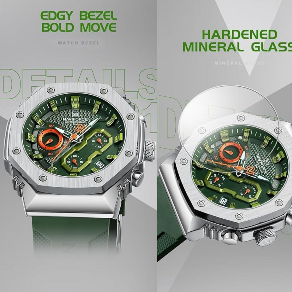 RELOJ ANALOGICO HOMBRE NF8035G NAVIFORCE VERDE CASUAL 1030894
