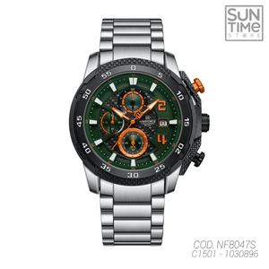 RELOJ ANALOGICO HOMBRE NF8047S NAVIFORCE PLATEADO CLASICO 1030896