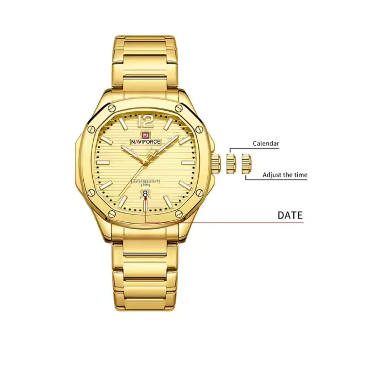 RELOJ ANALOGICO HOMBRE NF9243S NAVIFORCE DORADO CASUAL 1030934
