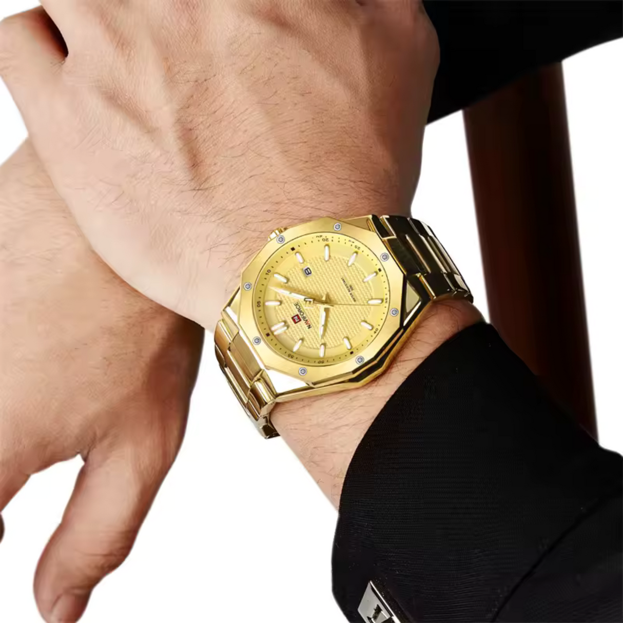 RELOJ ANALOGICO HOMBRE NF9243S NAVIFORCE DORADO CASUAL 1030934