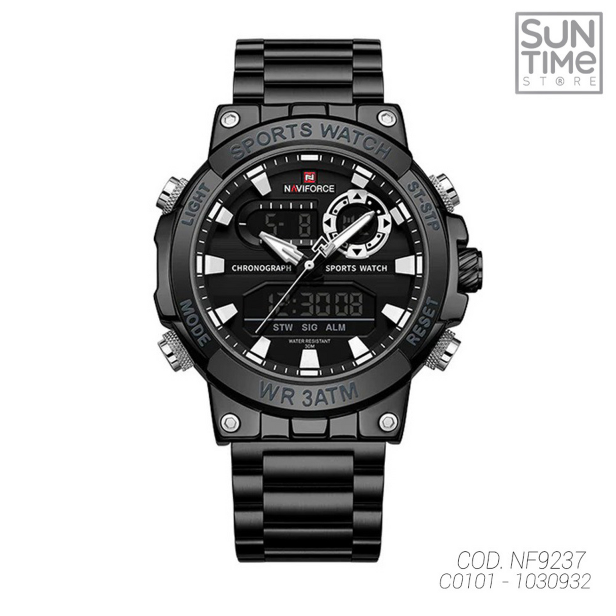 RELOJ ANALOGICO HOMBRE NF9237 NAVIFORCE NEGRO CASUAL 1030932