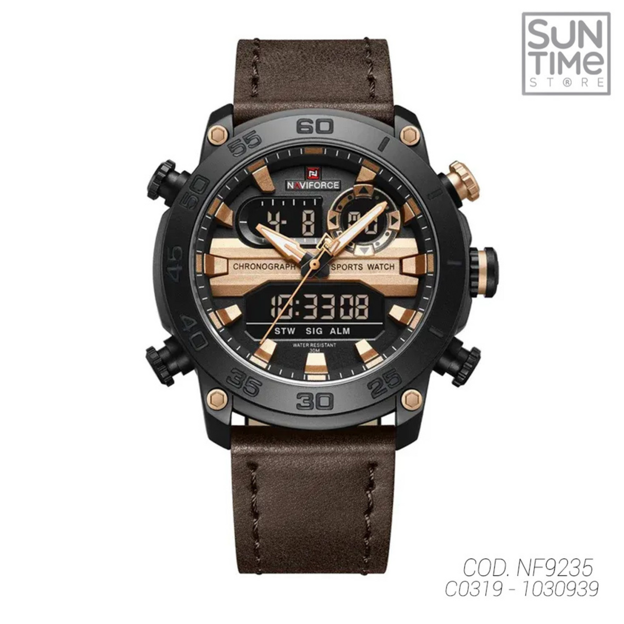 RELOJ ANALOGICO-DIGITAL HOMBRE NF9235 NAVIFORCE MARRON CASUAL 1030939