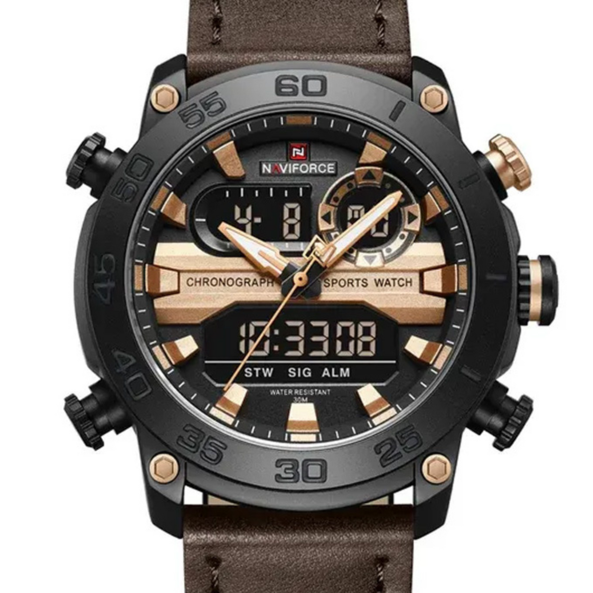 RELOJ ANALOGICO-DIGITAL HOMBRE NF9235 NAVIFORCE MARRON CASUAL 1030939