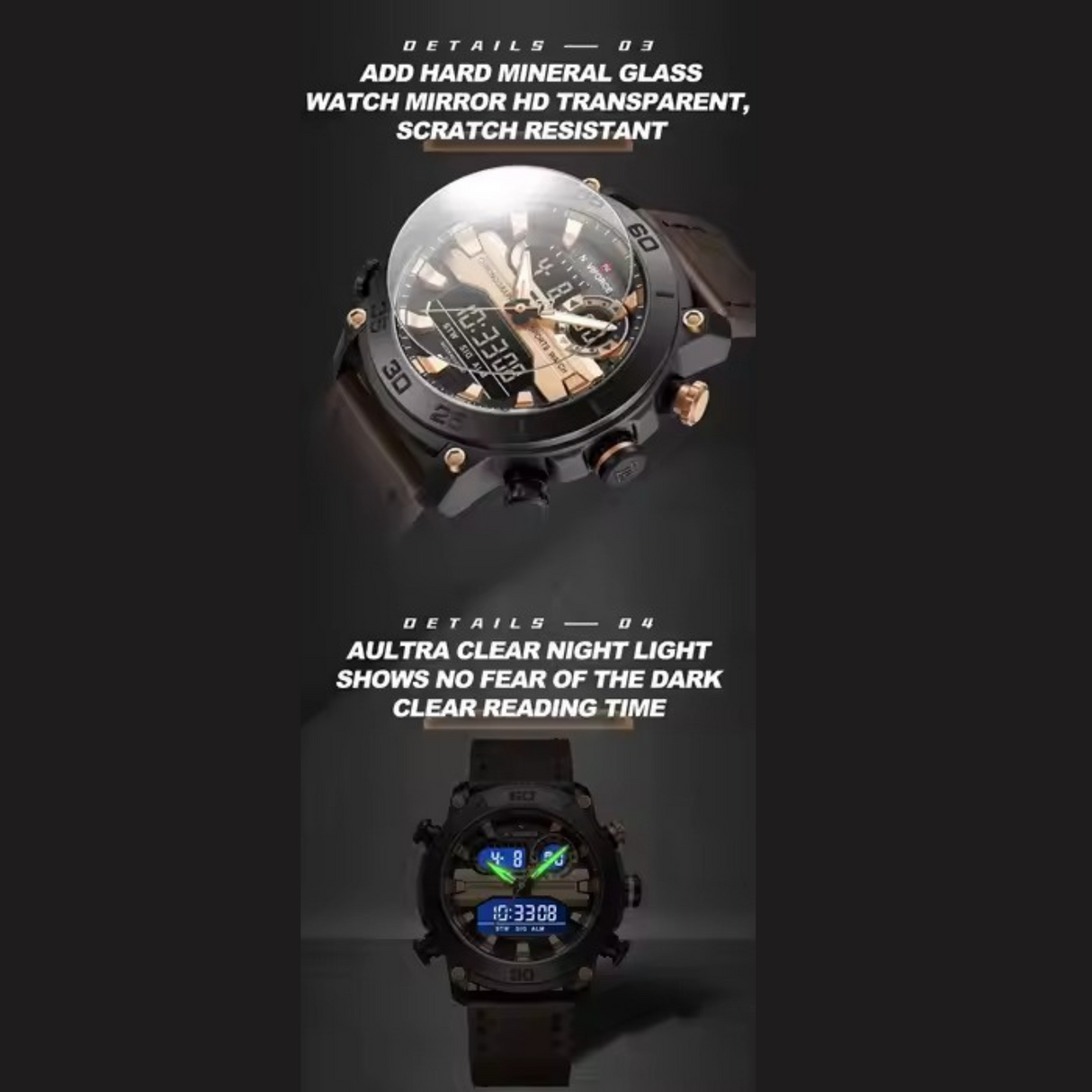 RELOJ ANALOGICO-DIGITAL HOMBRE NF9235 NAVIFORCE MARRON CASUAL 1030939