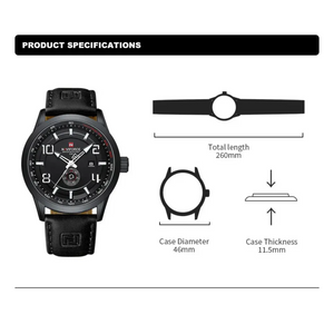 RELOJ ANALOGICO HOMBRE NF9229 NAVIFORCE NEGRO CASUAL 1030928