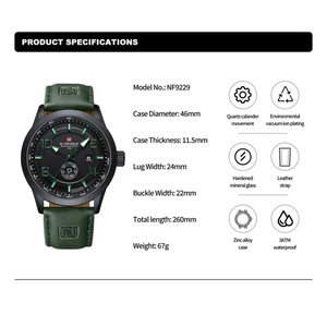 RELOJ ANALOGICO HOMBRE NF9229 NAVIFORCE VERDE CASUAL 1030929