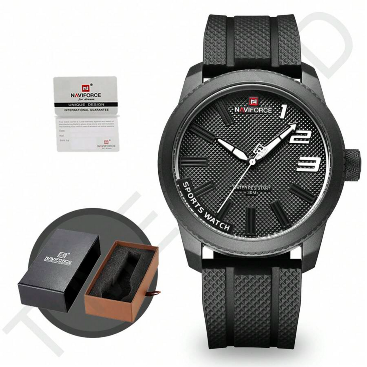 RELOJ ANALOGICO HOMBRE NF9202T NAVIFORCE NEGRO CASUAL 1030926