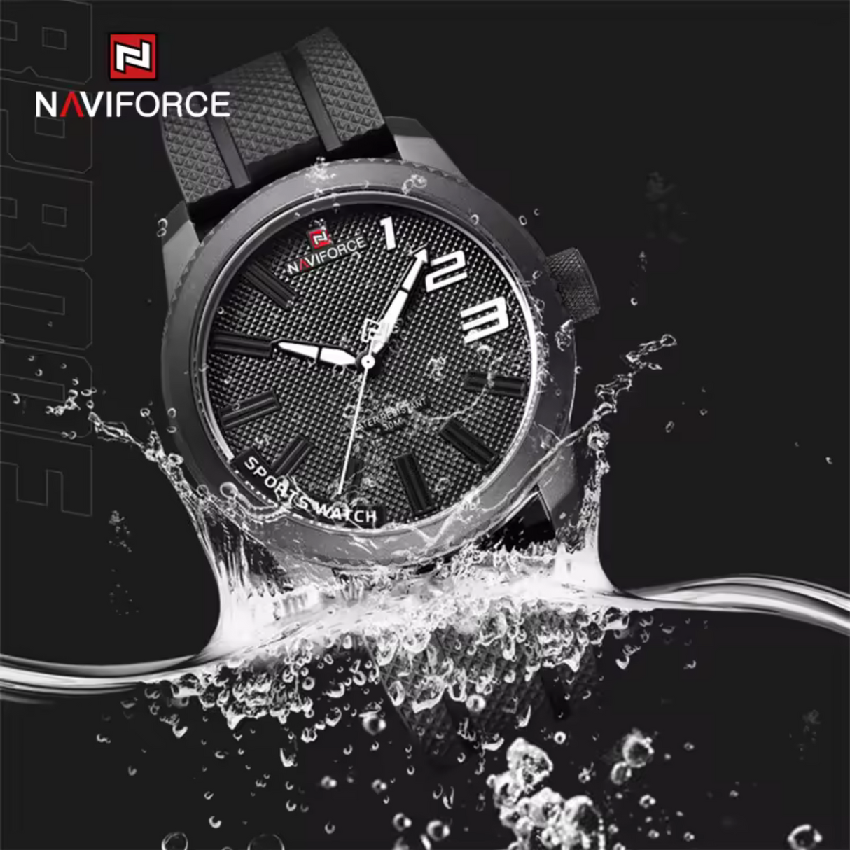 RELOJ ANALOGICO HOMBRE NF9202T NAVIFORCE NEGRO CASUAL 1030926