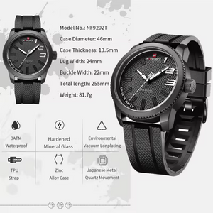 RELOJ ANALOGICO HOMBRE NF9202T NAVIFORCE NEGRO CASUAL 1030926