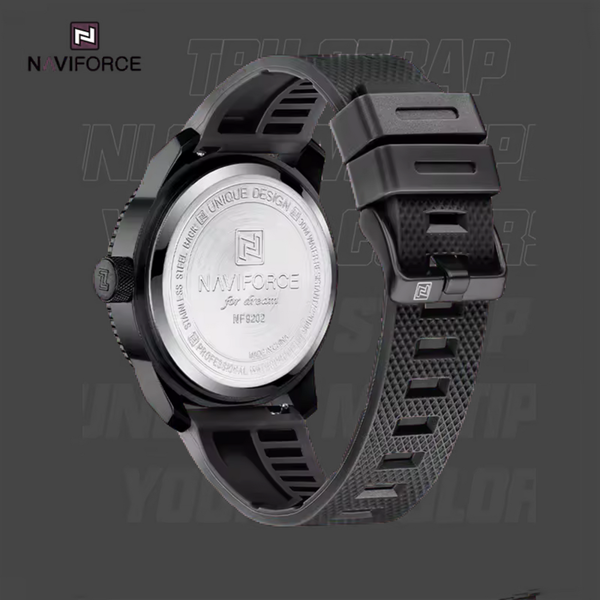 RELOJ ANALOGICO HOMBRE NF9202T NAVIFORCE NEGRO CASUAL 1030926