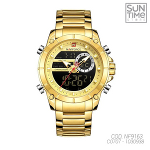 RELOJ ANALOGICO-DIGITAL HOMBRE NF9163 NAVIFORCE DORADO CLASICO 1030938