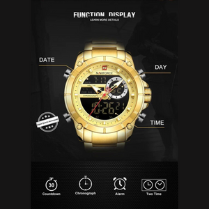 RELOJ ANALOGICO-DIGITAL HOMBRE NF9163 NAVIFORCE DORADO CLASICO 1030938