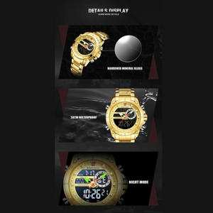 RELOJ ANALOGICO-DIGITAL HOMBRE NF9163 NAVIFORCE DORADO CLASICO 1030938