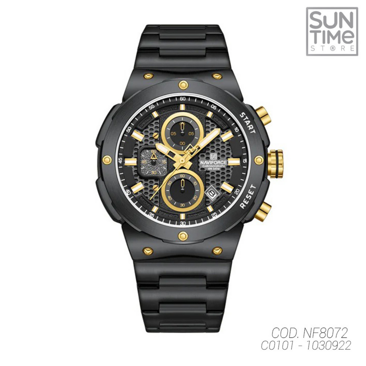 RELOJ ANALOGICO HOMBRE NF8072 NAVIFORCE NEGRO CLASICO 1030922