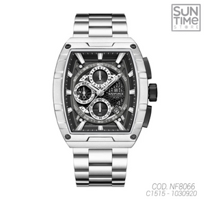 RELOJ ANALOGICO HOMBRE NF8066 NAVIFORCE PLATEADO CLASICO 1030920