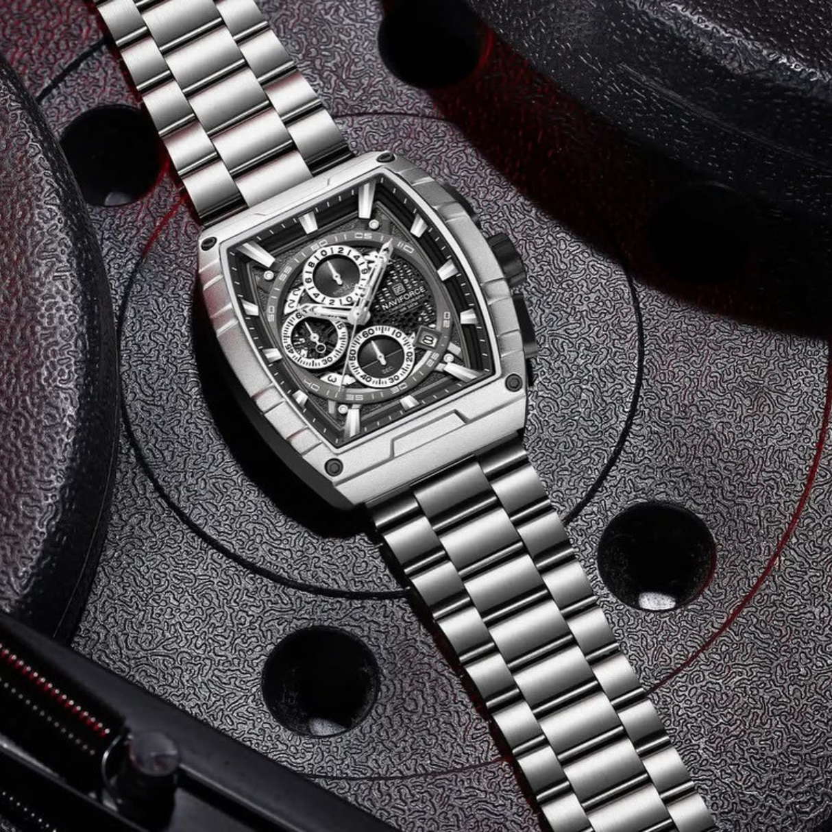 RELOJ ANALOGICO HOMBRE NF8066 NAVIFORCE PLATEADO CLASICO 1030920