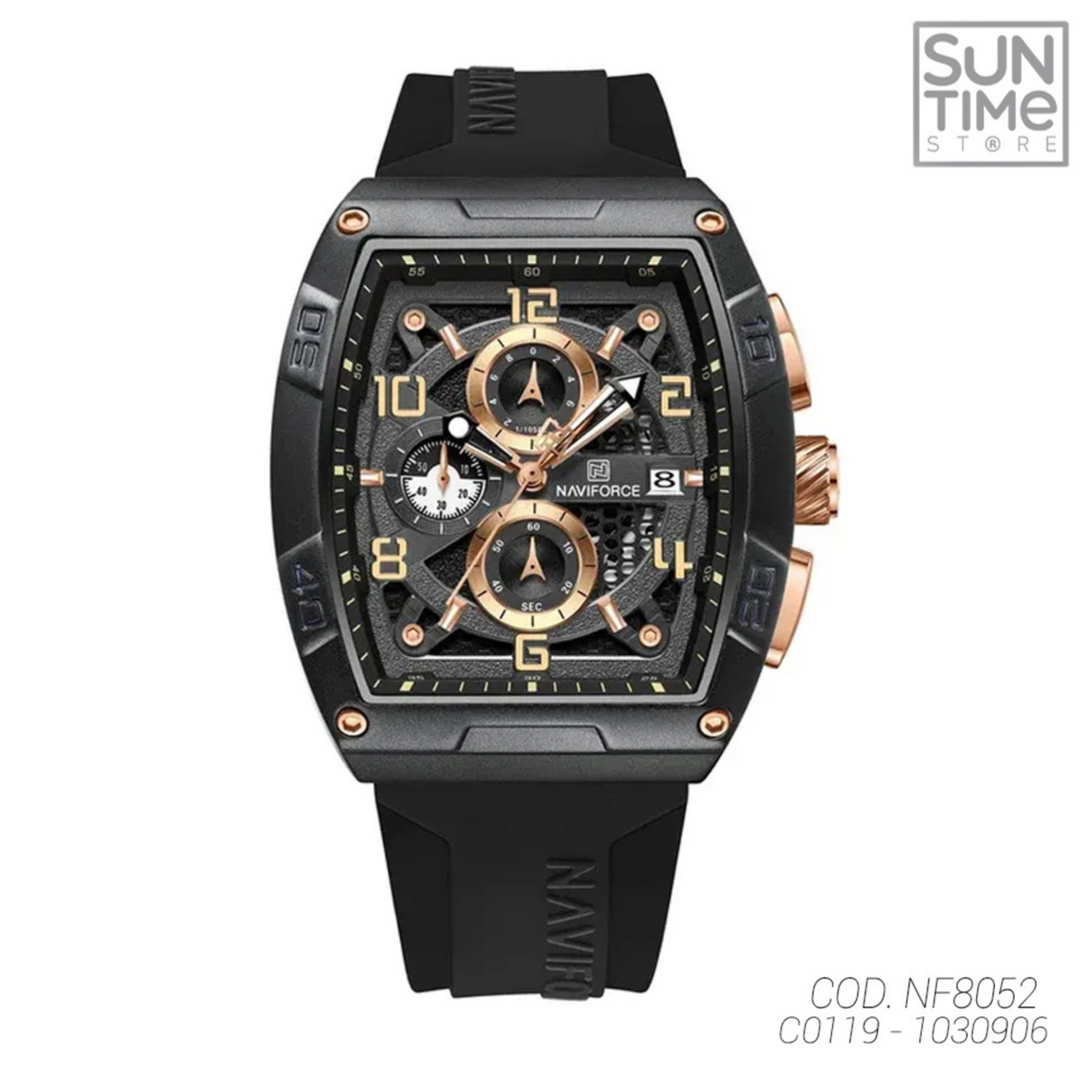 RELOJ ANALOGICO HOMBRE NF8052 NAVIFORCE NEGRO CASUAL 1030906
