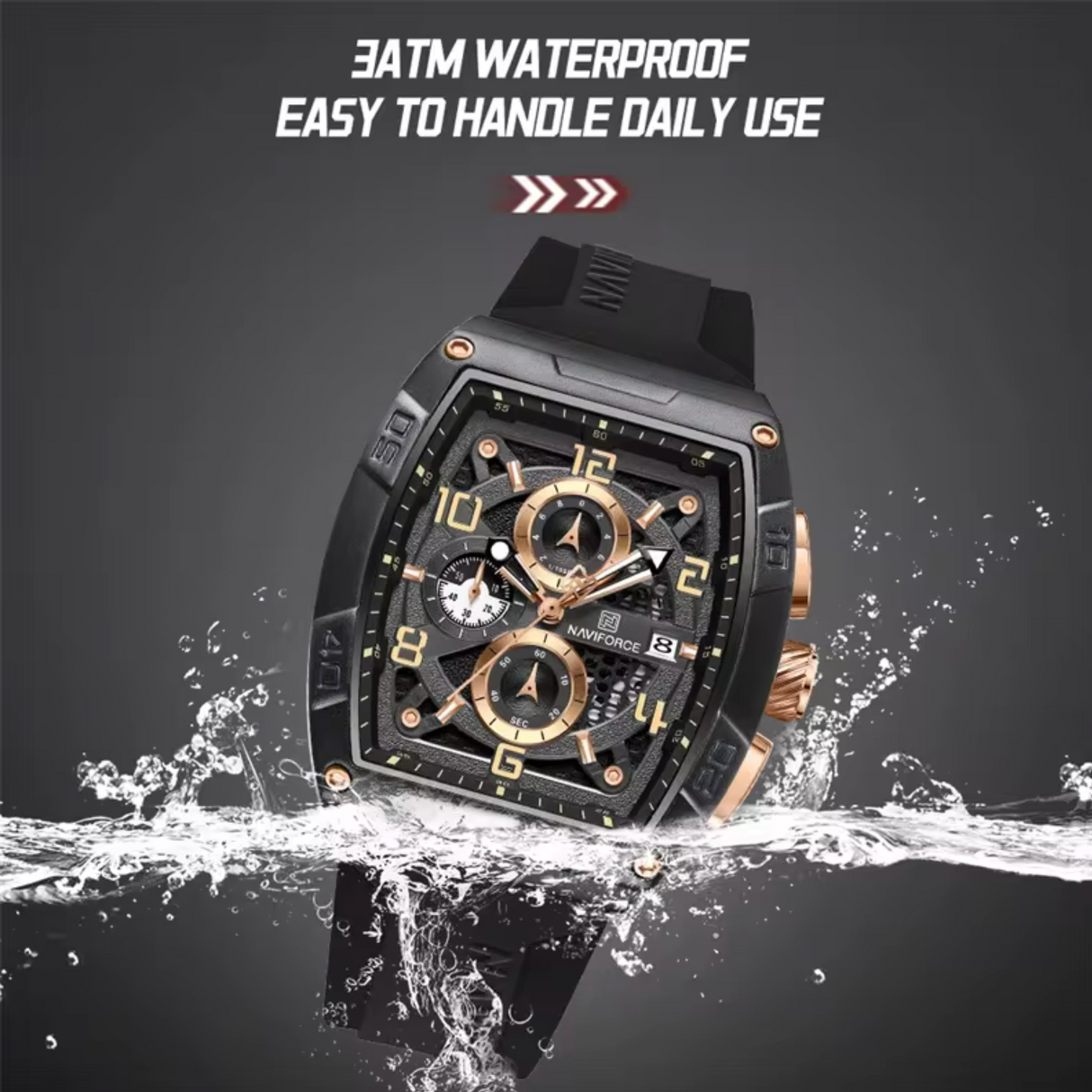 RELOJ ANALOGICO HOMBRE NF8052 NAVIFORCE NEGRO CASUAL 1030906