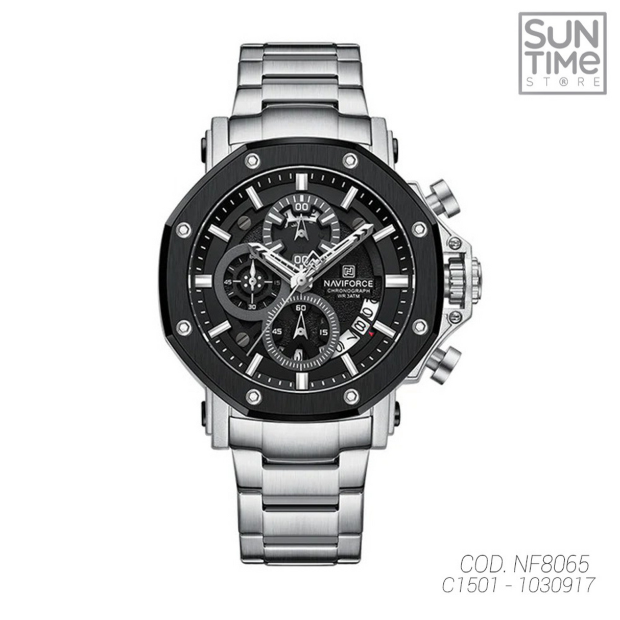 RELOJ ANALOGICO HOMBRE NF8065 NAVIFORCE PLATEADO CLASICO 1030917