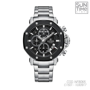 RELOJ ANALOGICO HOMBRE NF8065 NAVIFORCE PLATEADO CLASICO 1030917
