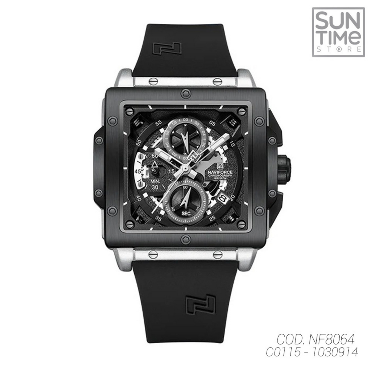 RELOJ ANALOGICO HOMBRE NF8064 NAVIFORCE NEGRO CASUAL 1030914