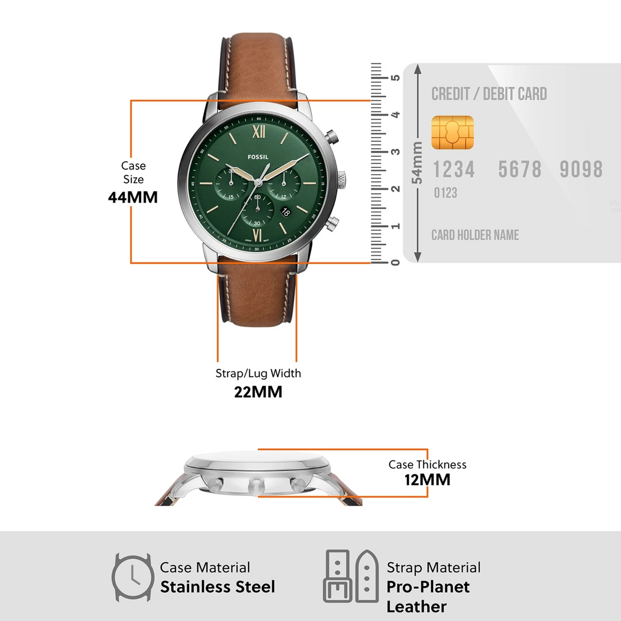 RELOJ ANALOGICO HOMBRE FS5963 FOSSIL	MARRON CASUAL 1031034