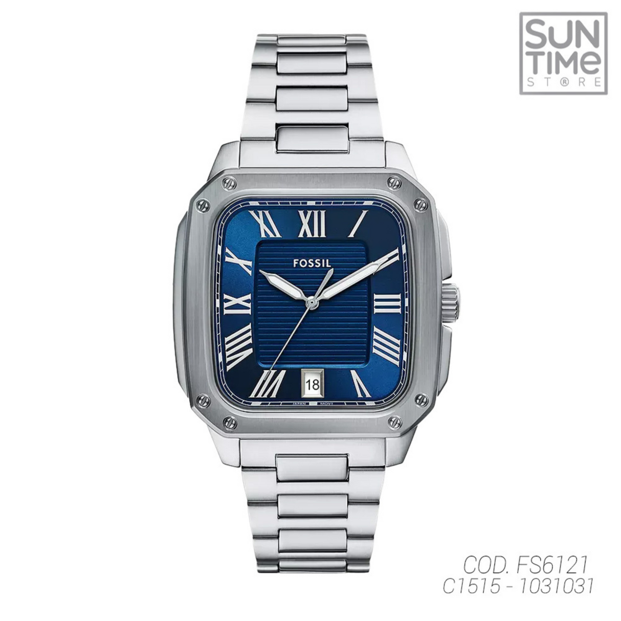 RELOJ ANALOGICO HOMBRE FS6121 FOSSIL PLATEADO CLASICO 1031031