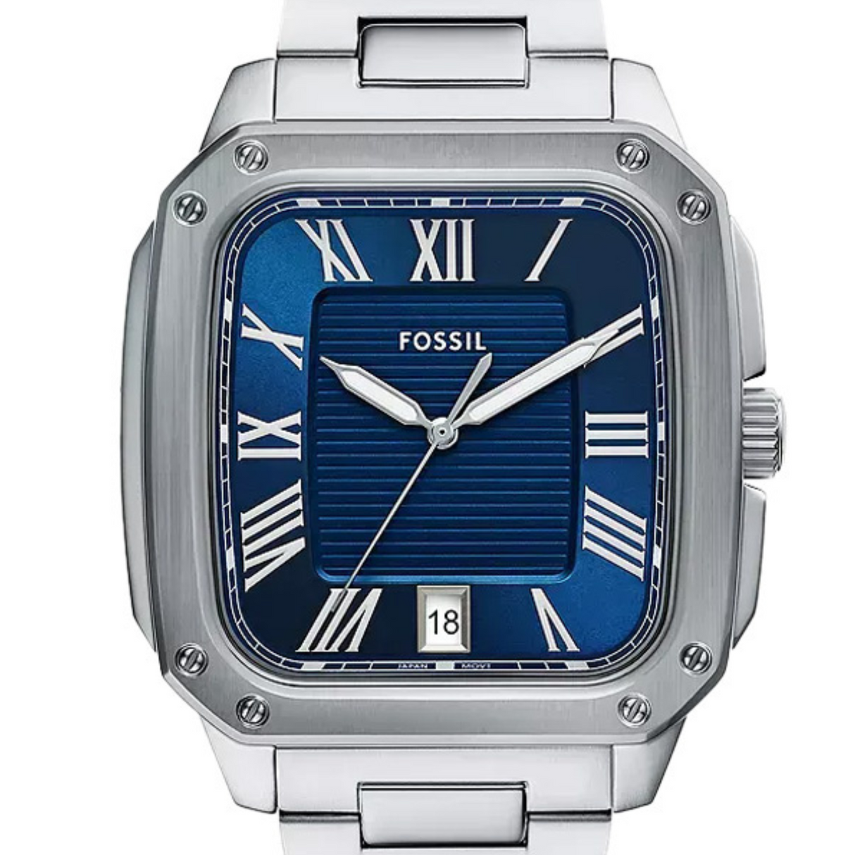 RELOJ ANALOGICO HOMBRE FS6121 FOSSIL PLATEADO CLASICO 1031031