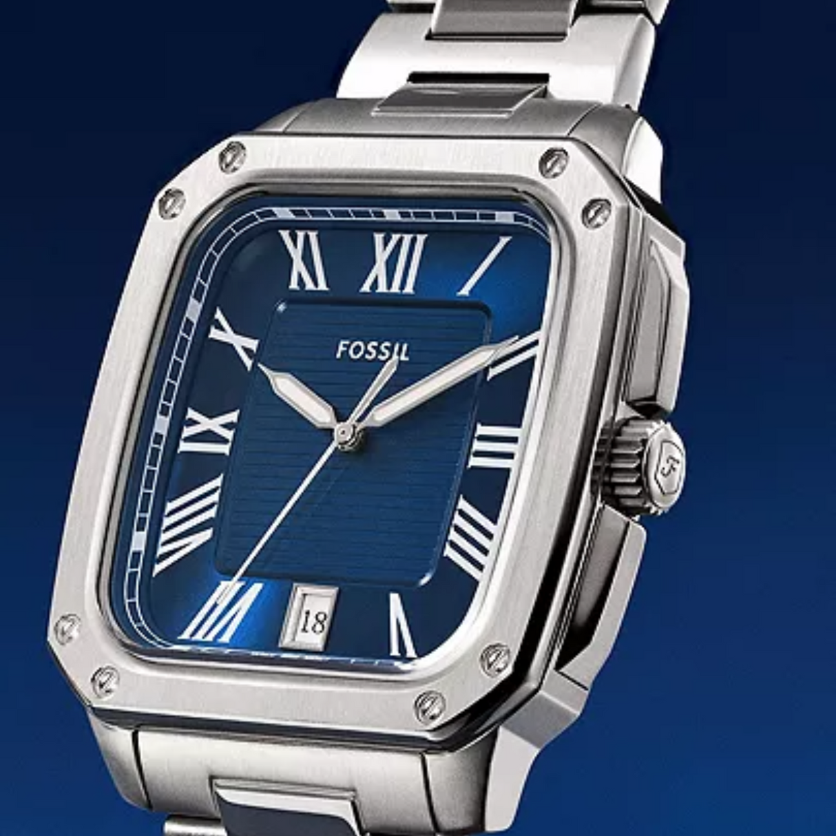 RELOJ ANALOGICO HOMBRE FS6121 FOSSIL PLATEADO CLASICO 1031031
