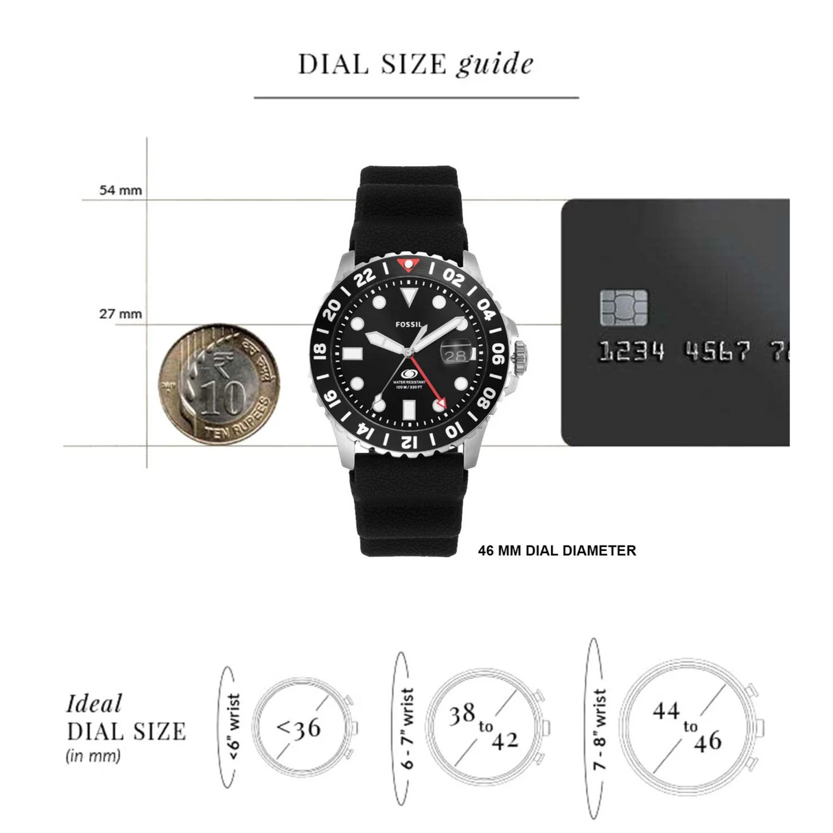 RELOJ ANALOGICO HOMBRE FS6036 FOSSIL	NEGRO CLASICO 1031022