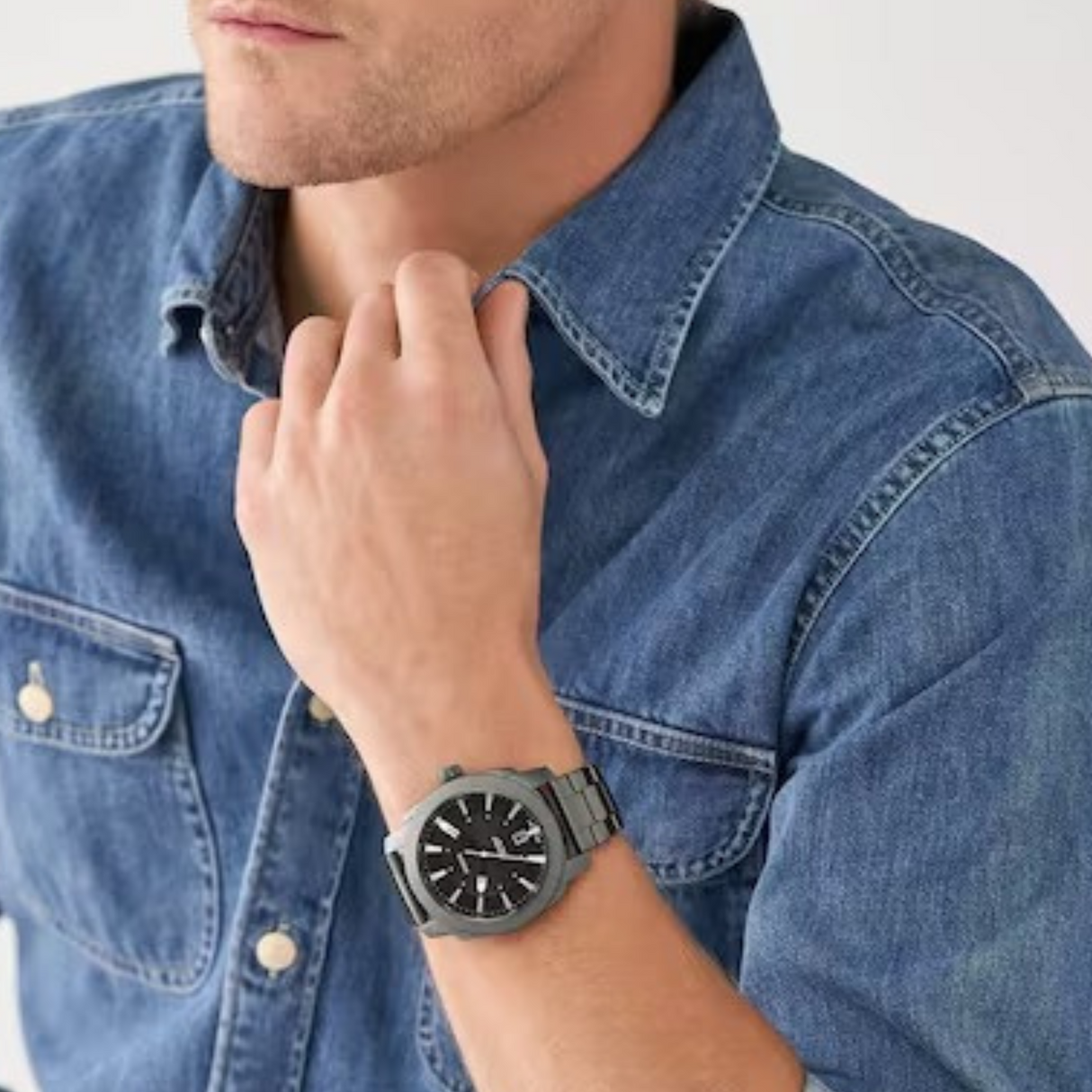 RELOJ ANALOGICO HOMBRE FS5970 FOSSIL	PLATEADO CLASICO 1031020