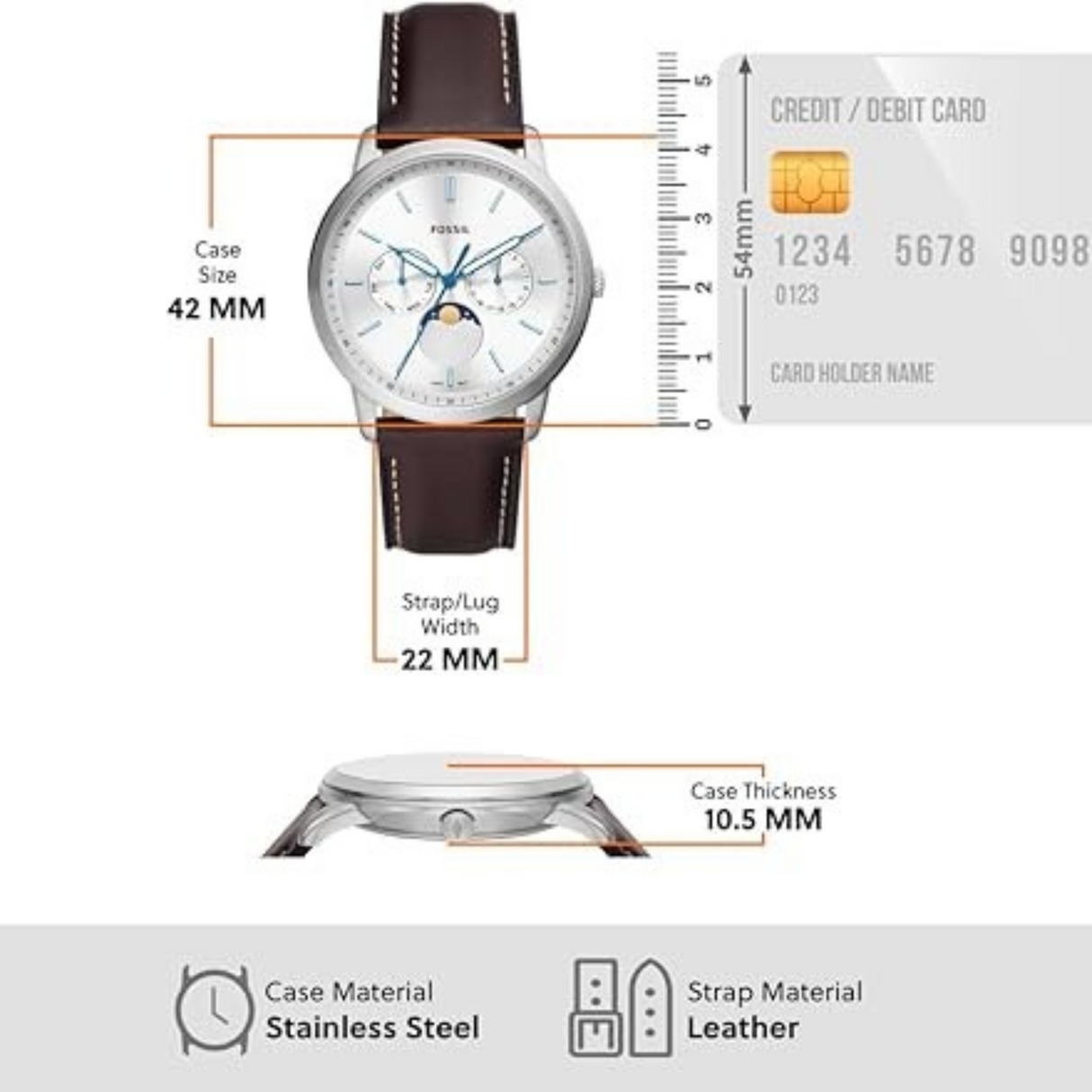 RELOJ ANALOGICO HOMBRE FS5905 FOSSIL	MARRON CASUAL 1031019